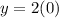 y = 2(0)