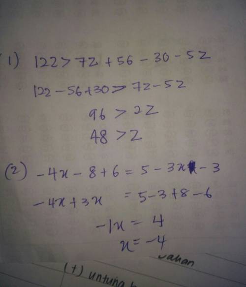 Ireally need  solving these two problems     122 >  7(z + 8) – 5(6 + z) 2(–2x – 4) + 6