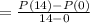 =\frac{P\left(14\right)-P\left(0\right)}{14-0}