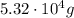 5.32\cdot 10^4 g