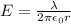 E =\frac{\lambda}{2\pi \epsilon_0 r}