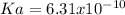 Ka=6.31x10^{-10}