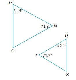 Extra points and top  correctly determines that for the triangles below, the statement and the state
