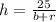 h=\frac{25}{b+r}