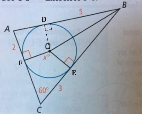 Use circle o to for exercises 6-8 (i need the answers for 7 &  8) 7. ob = 28 squared. what is th