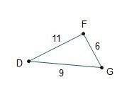 What is the area of triangle dfg around to the nearest whole square unit