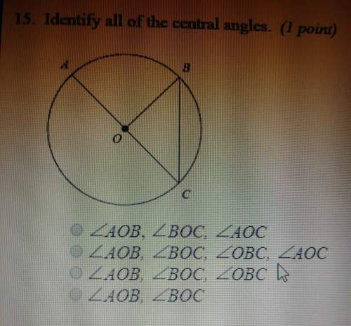 Identify all of the central angles. me asap. i have to have this done soon! : ( thann you so much