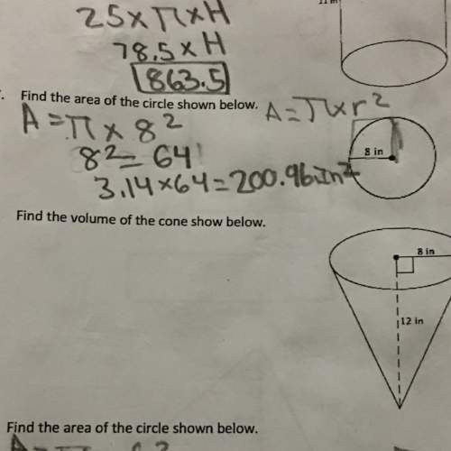 Can i get on finding the volume of a cone ? : /