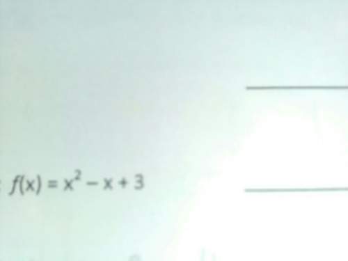 Write this function as an equation: f(x) = x2 - x + 3?