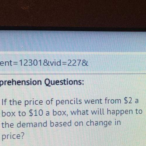 If the price of pencils went from $2 a box to $10 a box, what will happen to the demand based on the