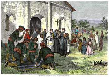 What generalization about the experiences of american indians on spanish missions does this image be