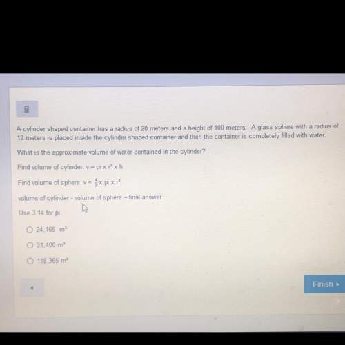 What is the volume of the water contained in the cylinder?