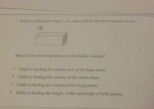 Eddie is finding how many 1-cm cubes will fit into a rectangular prism