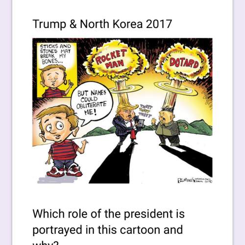 Which role of the president is portrayed in this cartoon and why?