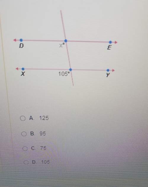 In the diagram below de is parallel to x what is the value of x