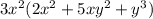 3x^2(2x^2+5xy^2+y^3)