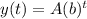 y(t)= A(b)^t