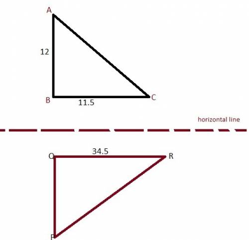 Aright triangle abc with right angle at b and base bc is drawn. length of ab is 12, length of bc is