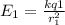 E_1=\frac{kq1}{r_1^2}