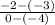 \frac{-2 - (-3)}{0 - (-4)}