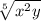 \sqrt[5]{x^2y}