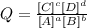 Q=\frac{[C]^{c}[D]^{d}}{[A]^{a}[B]^{b}}