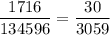 \dfrac{1716}{134596}=\dfrac{30}{3059}