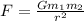 F= \frac{Gm_1 m_2}{r^2}