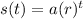 s(t) = a(r)^{t}