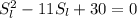 S_{l}^2-11S_{l}+30=0