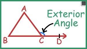 How to find the measure of an exterior angle on a triangle