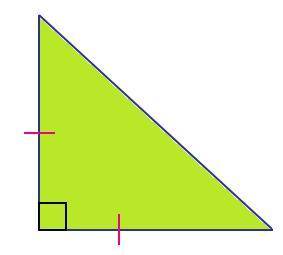 How many triangles are with two sides each 6 inches long and one angle measure of 90°.