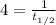 4 = \frac{1}{t_{1/2}}