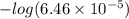 -log(6.46 \times 10^{-5})