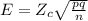 E= Z_{c}  \sqrt{ \frac{pq}{n} }