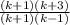 \frac{(k + 1)(k + 3)}{(k + 1)(k - 1)}