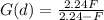 G(d)= \frac{2.24F}{2.24-F}