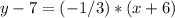 y-7=(-1/3)*(x+6)