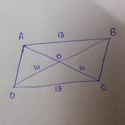 In a quadrilateral abcd, ab ∥ dc and ad ∥ bc . find the perimeter of δcod if point o is the intersec
