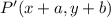 P'(x+a,y+b)