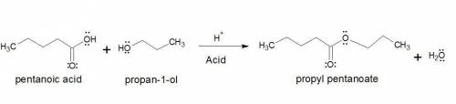 In an esterification reaction, a carboxylic acid reacts with an excess of alcohol in acidic conditio