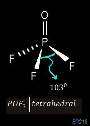 Acertain compound is made up of one phosphorus (p) atom, three fluorine (f) atoms, and one oxygen (o