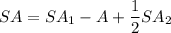 SA=SA_1-A+\dfrac{1}{2}SA_2