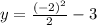 y=\frac{(-2)^2}{2}-3