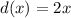 d(x) = 2x