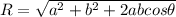 R = \sqrt{a^2 + b^2 + 2abcos\theta}