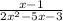 \frac{x-1}{2 x^{2} -5x-3}