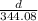 \frac{d}{344.08}