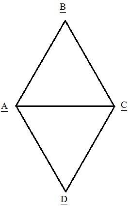 Abcd is a rhombus. explain why abc is congruent to cda