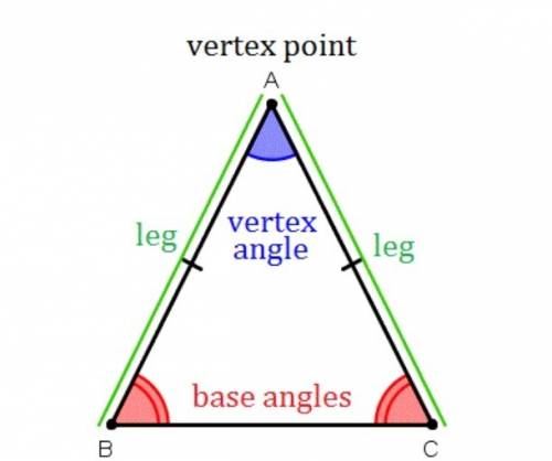 In an isosceles triangle that is not equilateral, the angle between the congruent sides is called a